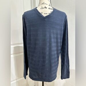 Hugo Boss Navy V-Neck Sweater